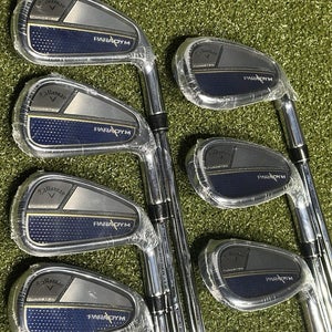 Callaway Paradym Iron Set 5-PW, AW Regular Flex Steel Elevate MPH 95 NEW!