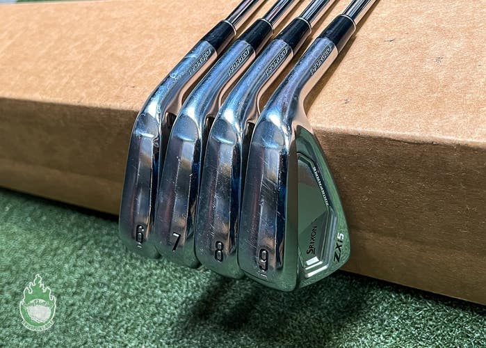 Used RH Srixon ZXi5 Forged Irons 6-9 Modus 120g Stiff Flex Steel Golf Club Set