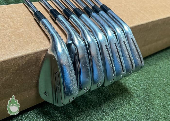 Used LH 2021 TaylorMade P-790 Forged Irons 4-PW S300 Stiff Steel Golf Set