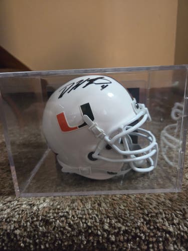 Devin Hester Miami Hurricanes autographed mini helmet