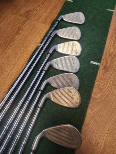 Men's Callaway Steelhead X-16 Right Handed Iron Set Stiff Flex Steel Shaft (Used)