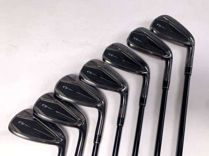 TaylorMade Qi Gunmetal Iron Set 5-PW+AW Ventus Blue TR 6-R Regular Graphite RH