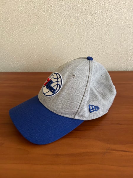 Philadelphia 76ers Gray & Blue New Era Adjustable Hat – Excellent Condition