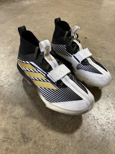 Black Men's Size M 7.5 (W 8.5) Adidas Adizero High Top Molded Cleats (Used)