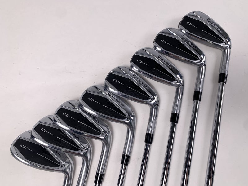 TaylorMade Qi Iron Set 5-PW+AW+SW DG S300 105g Stiff Steel RH +3" Oversize Grips