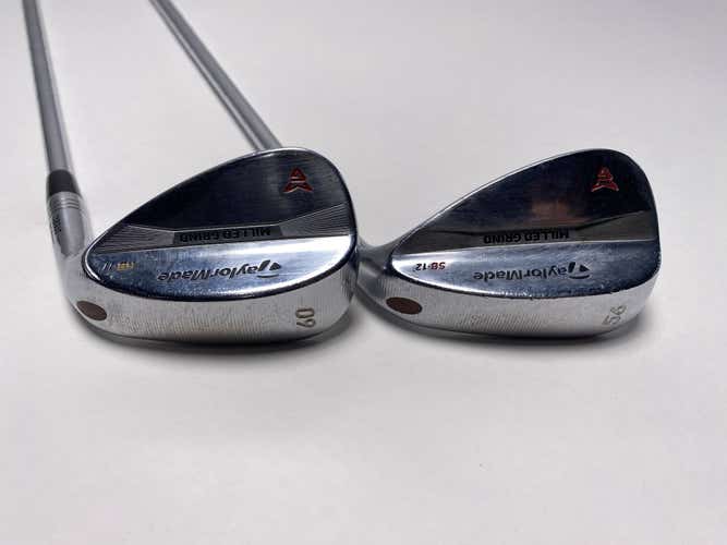 TaylorMade Milled Grind Satin Chrome Wedge Set 56* 12 | 60* 11 Stiff RH +1/2''