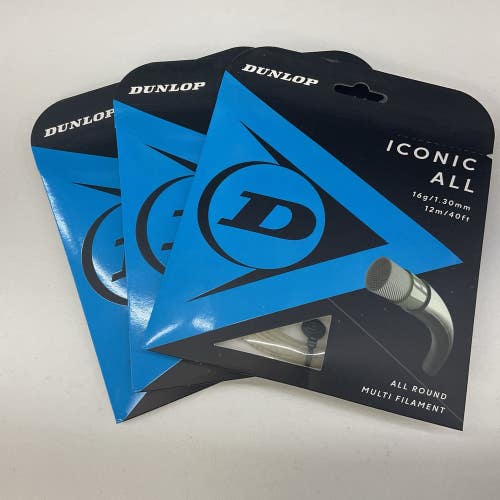 Dunlop Iconic All 16g/1.30mm 3 Pack Tennis String