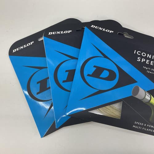 Dunlop Iconic Speed 16g/1.30mm 3 Pack Tennis String