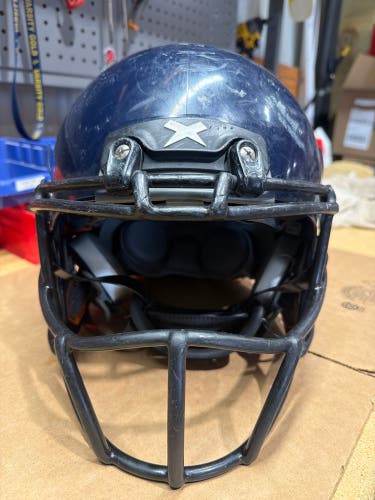 USED XENITH X2E+ YOUTH FOOTBALL HELMET - LARGE - NAVY