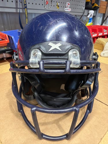 USED XENITH X2E+ YOUTH FOOTBALL HELMET - SMALL - NAVY