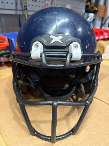 USED XENITH X2E+ YOUTH FOOTBALL HELMET - LARGE - NAVY