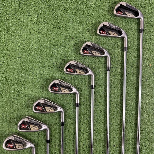 Callaway RAZR X Iron Set 4-PW AW Steel Shafts Uniflex Right Handed