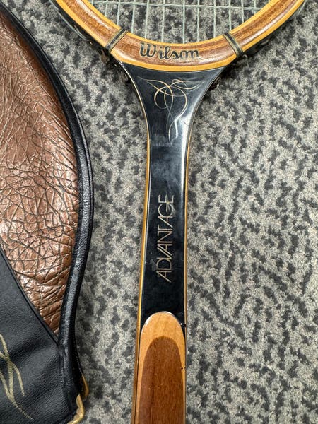 Adult Vintage Wood Wilson Advantage Tennis Racquet (Used) with