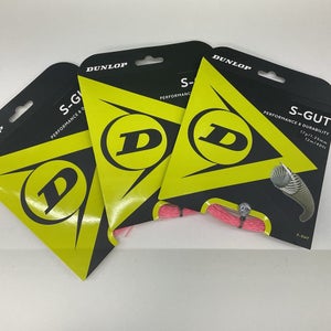 3 Pack Dunlop S-Cut Performance & Durability 17g/1.25mm Pink