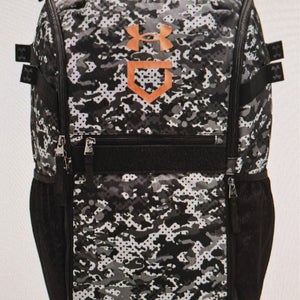 Black/ Grey Camo  Under Armour Baseball Backpack/Bat Pack (Used)