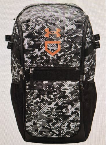 Black/ Grey Camo Under Armour Baseball Backpack/Bat Pack (Used)