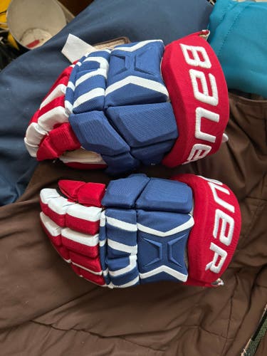 Bauer Supreme TotalOne MX3 Gloves 13" Pro Stock (Used) Montreal canadiens