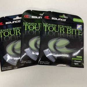 3 Pack Solinco Tour Bite 18g/1.15mm Polyester Silver
