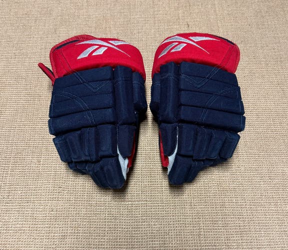 Pro Stock Reebok Jakob Voracek Columbus Blue Jackets NHL 4 Roll Hockey Gloves Used