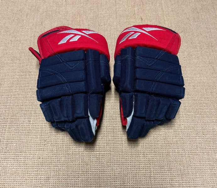 Pro Stock Reebok Jakob Voracek Columbus Blue Jackets NHL 4 Roll Hockey Gloves Used