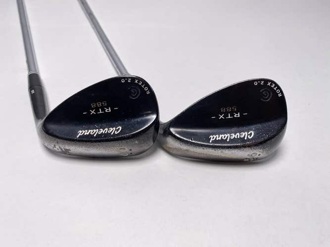 Cleveland 588 RTX 2.0 Black Satin Wedge Set 56* 12 | 60* 10 DG Wedge  RH