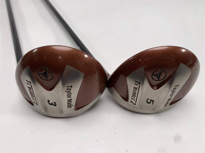 TaylorMade Ti Bubble 2 3 & 5 Fairway Wood Set 15* 18* Bubble 2 80g Regular RH