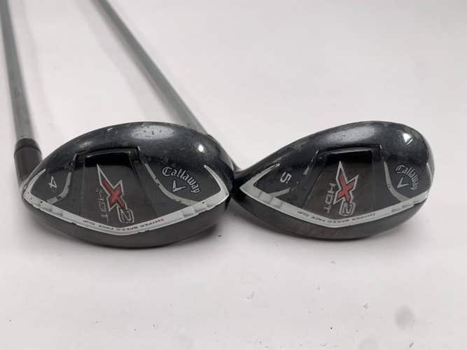 Callaway X2 Hot Womens 4 & 5 Hybrid Set 22* 25* Ladies Graphite Womens RH