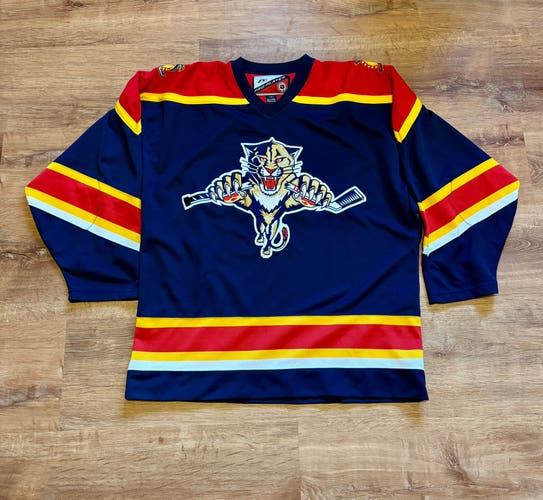 Pro Player Florida Panthers Jersey Broken Stick Stick Break Navy (L)