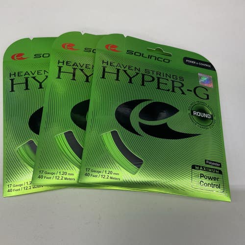 3 Pack Solinco Hyper-G Round Polyester 17g/1.20mm Green