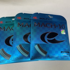 3 Pack Solinco Mach-10 16Lg/1.25mm Polyester Light Blue