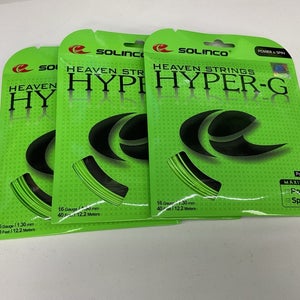 3 Pack Solinco Hyper-G 16g/1.30mm Polyester Green