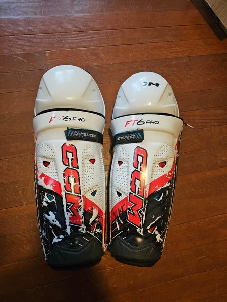 Senior CCM JetSpeed FT6 Pro 14" Shin Pads (Used)