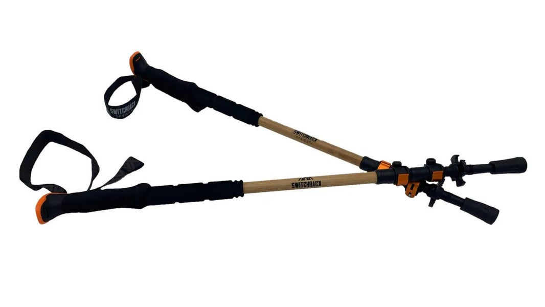 New Switchback Bamboo adjustable Ski Poles | Size: 95-135 (Option 669356447701)