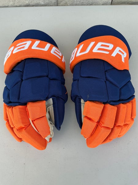 NHL Return Bauer Supreme Mach Pro Stock 13” Hockey Gloves Oilers (Used) 1691