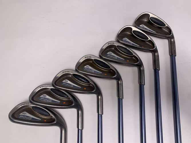 Ping G2 Ladies Iron Set 4-PW+SW Orange Dot TFC100 Ladies Womens RH 2* Flat