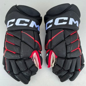 NHL Return CCM JetSpeed FT1 Hockey Gloves Blackhawks Pro Stock 15” (Used) 4163