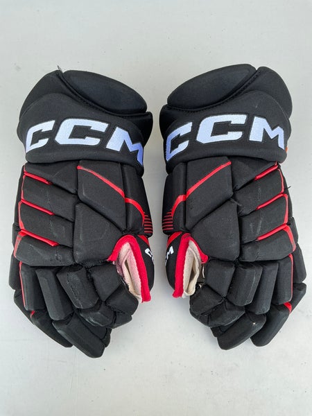 NHL Return CCM JetSpeed FT1 Hockey Gloves Blackhawks Pro Stock 15” (Used) 4163