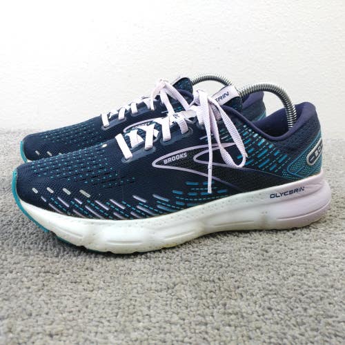 Brooks Glycerin 20 Womens Size 9.5 Running Shoes Blue Sneakers Low Top Athletic