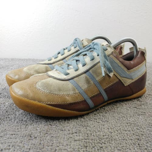 Pony Dash Womens Size 9 Retro Sneakers Low Top Shows Brown Leather Lace Up