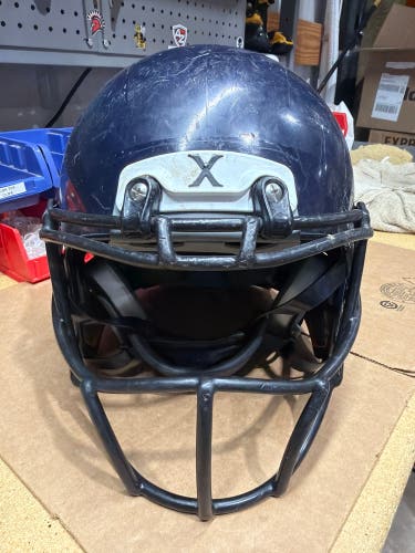 USED XENITH X2E+ YOUTH FOOTBALL HELMET - LARGE - NAVY