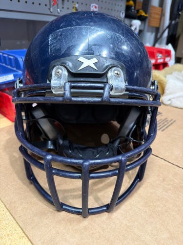USED XENITH X2E+ YOUTH FOOTBALL HELMET - LARGE - NAVY