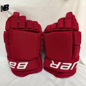 Detroit Red Wings Bauer Pro Series Gloves 14" Pro Stock (Used)