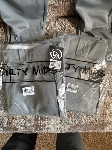 Gray Men's Medium Adult Game Pants (New)