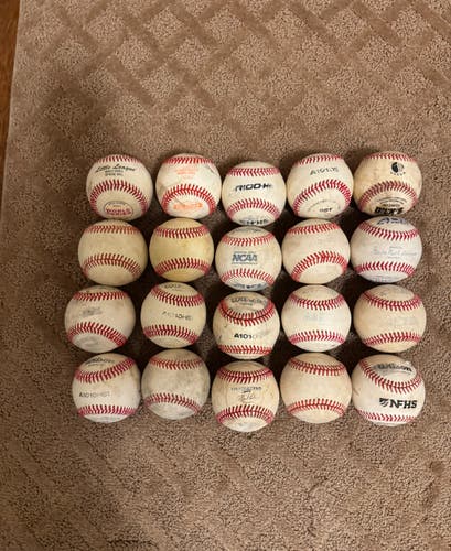 Used Leather Baseballs 20 Pack - Very Good Condition