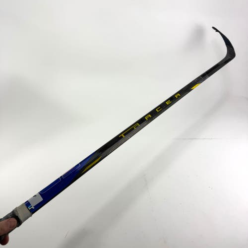 Repaired Right Handed Bauer Blue and Yellow Tracer - P28 Curve 77 Flex - #A393