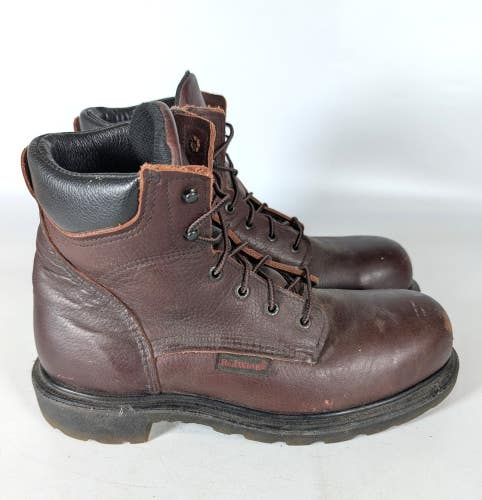 Red Wing Supersole 2406 Brown Leather Steel Toe Boots Men's Size 9.5 E2
