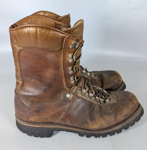VTG Chippewa Kush N Kollar Mens 11 D Shearling Tongue Hunting Boots Vibram Sole