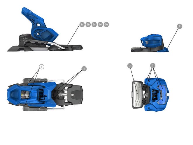NEW 2025 Tyrolia attack 14 GW Attack  ski bindings 95mm blue  AAATTACK