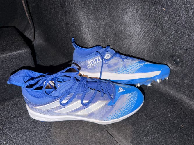 Blue Men's Size M 12.0 (W 13.0) Adidas Adizero Afterburner Low Top Metal (New)