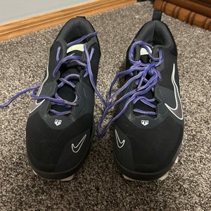 Black Men's Size M 11.0 (W 12.0) Adult Nike Trout Low Top Molded Cleats (Used)